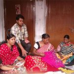 group of ladies designing